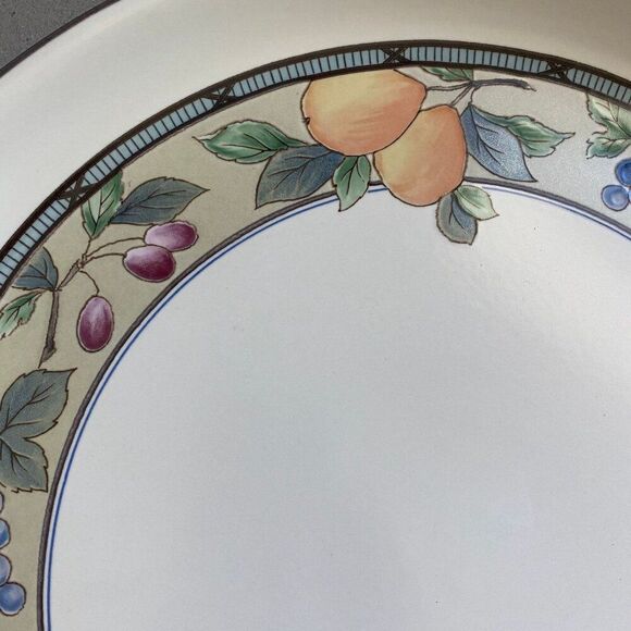Mikasa Intaglio CAC29 Garden Harvest Classic Large Size Serving Platter, 14.25"D - Picture 3 of 4